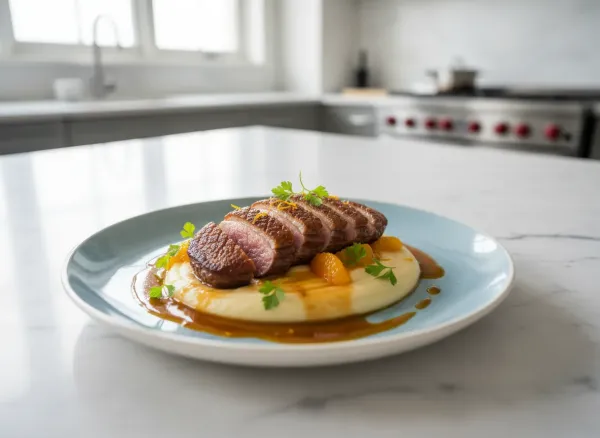 Duck Breast à l'Orange with Parsnip Purée