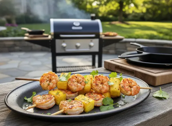 Chili-Lime Grilled Shrimp and Pineapple Skewers