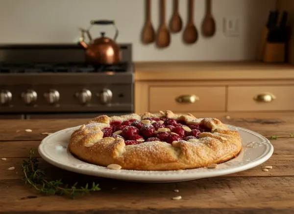 Rustic Sour Cherry and Almond Galette — Alternate view