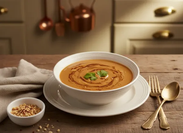 Authentic Thai Peanut Dipping Sauce — Overhead view