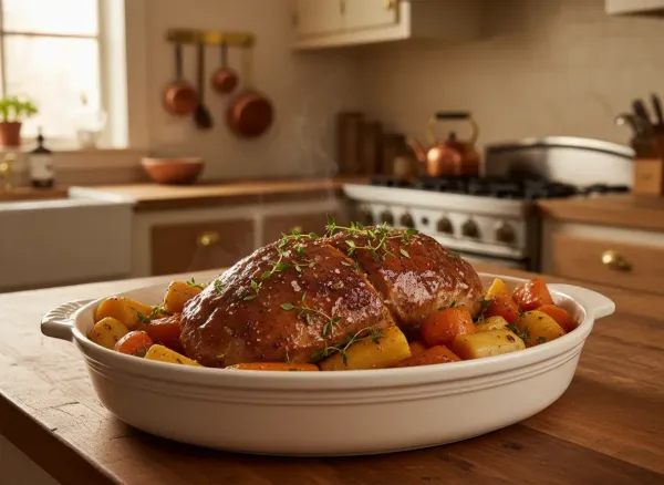 Cider-Braised Pork Shoulder with Root Vegetables