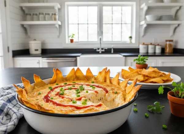 Crab Rangoon Dip with Wonton Chips