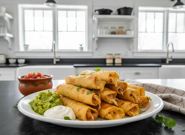 Crispy Baked Chicken Taquitos