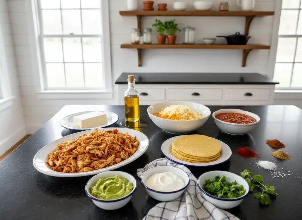 Crispy Baked Chicken Taquitos — Ingredients view