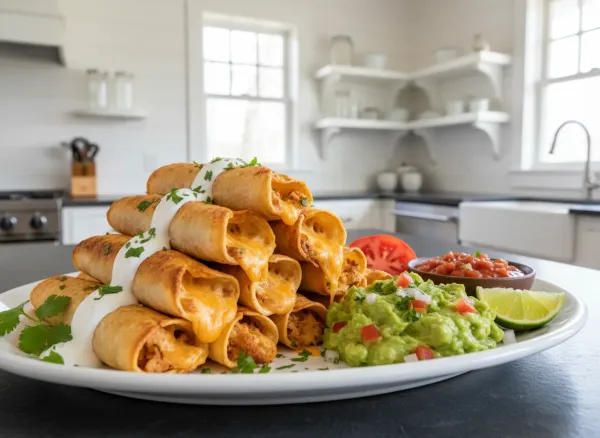 Crispy Baked Chicken Taquitos — Alternate view