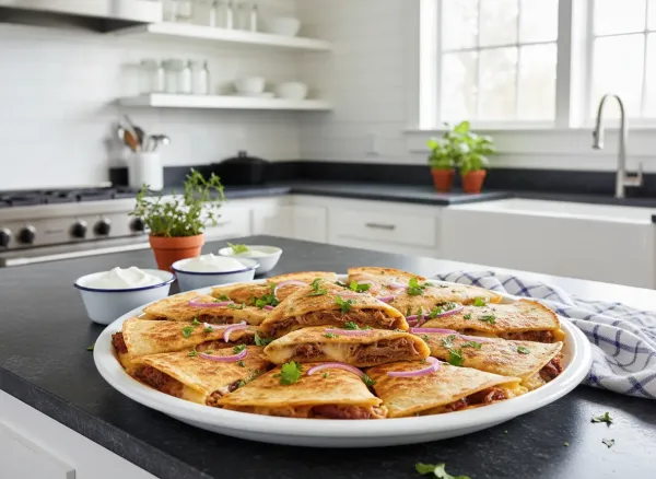 BBQ Pulled Pork and Pepper Jack Quesadillas