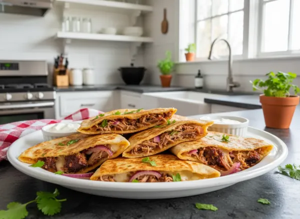 BBQ Pulled Pork and Pepper Jack Quesadillas — Alternate view