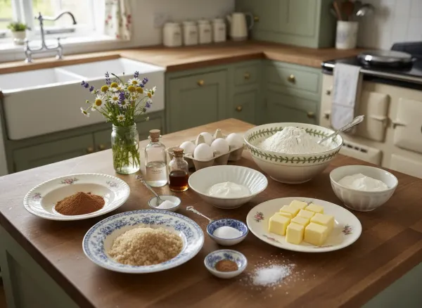 Classic Cinnamon Streusel Coffee Cake — Ingredients view