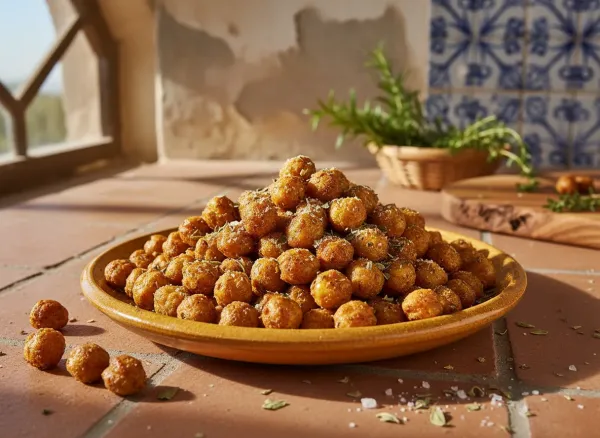 Crispy Roasted Garlic and Oregano Chickpeas