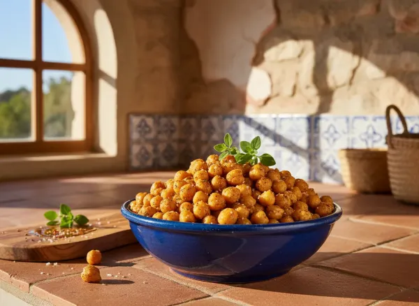Crispy Roasted Garlic and Oregano Chickpeas — Alternate view