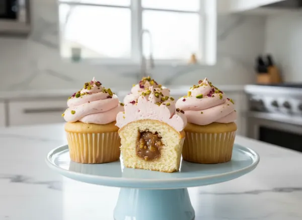 Rosewater Pistachio Elegance Cupcakes