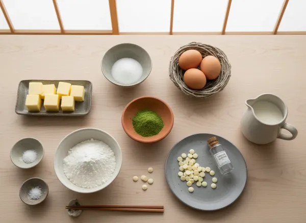Matcha Mochi Brownies — Ingredients view