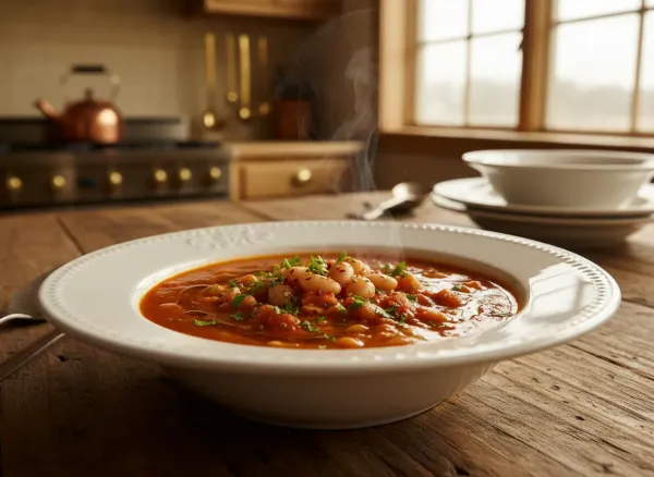 Classic Vegetarian Pasta e Fagioli — Alternate view