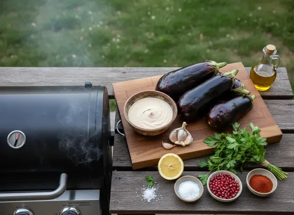 Authentic Smoky Lebanese Baba Ganoush — Ingredients view