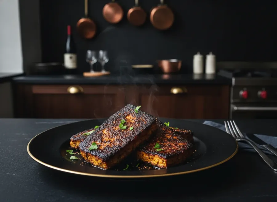 Cajun Blackened Chickpea Tofu Steaks