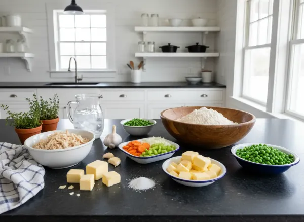 Classic Double-Crust Chicken Pot Pie — Ingredients view