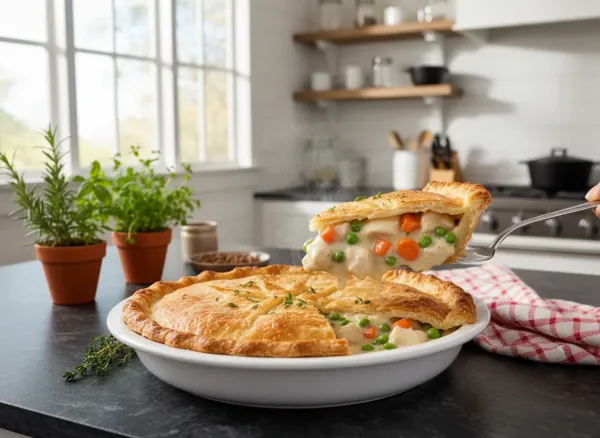 Classic Double-Crust Chicken Pot Pie — Alternate view