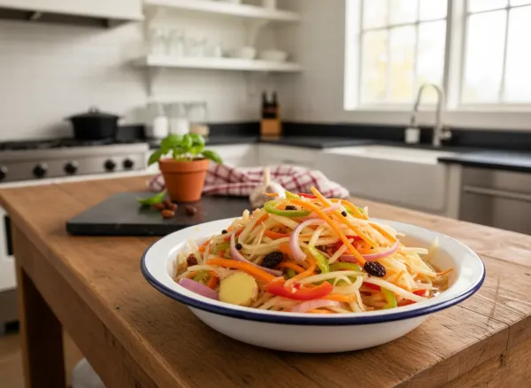 Authentic Filipino Atchara (Pickled Green Papaya)