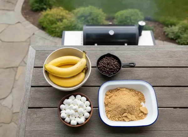 S'mores Grilled Banana Boats — Ingredients view