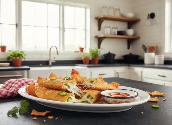 Spicy Pepper Jack Wonton Sticks