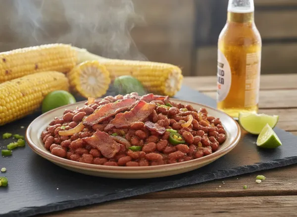 Bourbon Bacon Slow-Braised Baked Beans