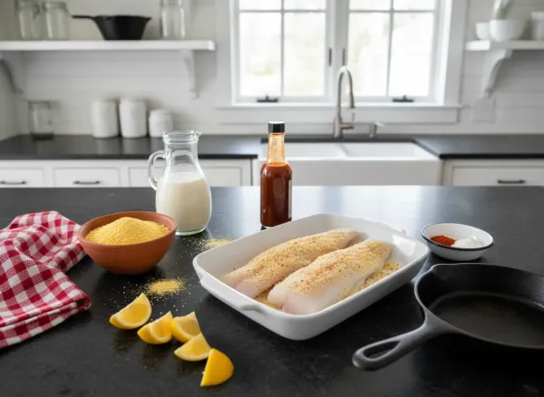Authentic Southern Crispy Fried Catfish — Ingredients view