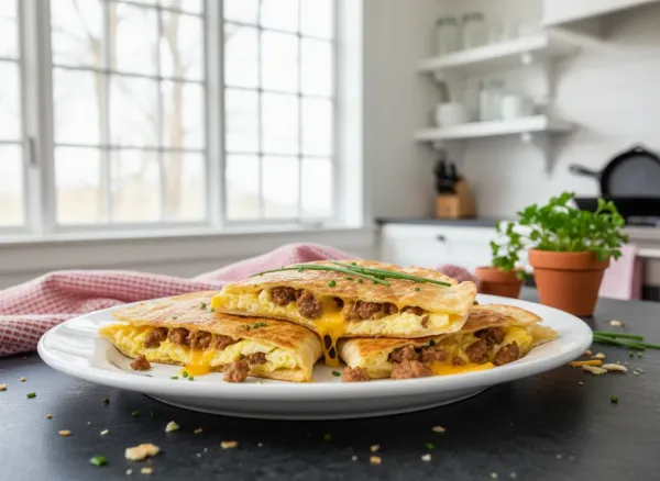 Freezer-Friendly Sausage & Egg Breakfast Quesadillas