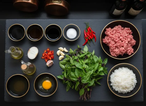 Classic Thai Beef Pad Kra Pao — Ingredients view