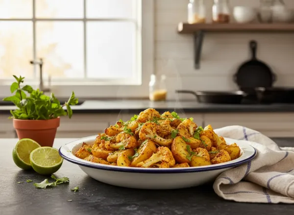 Oven-Roasted Aloo Gobi — Alternate view
