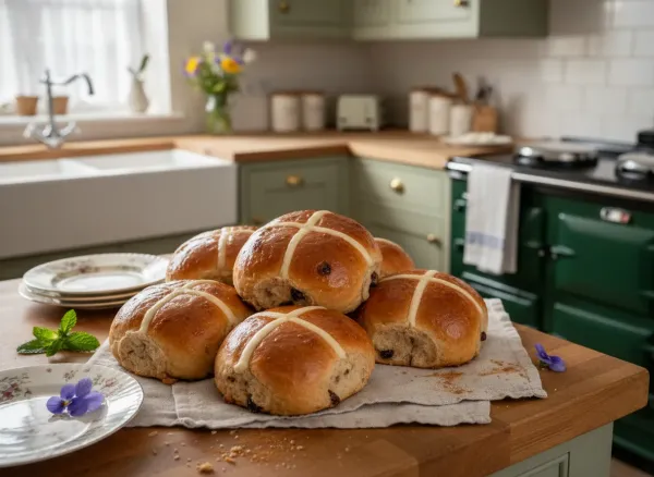 Traditional English Hot Cross Buns
