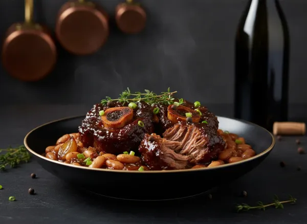 Authentic Slow-Braised Oxtails with Butter Beans