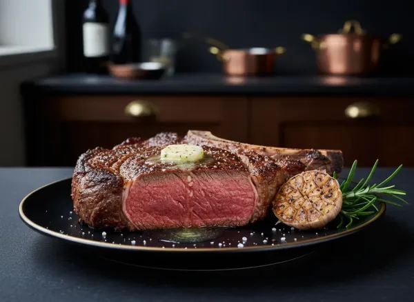 Reverse-Seared Bone-In Ribeye Steak