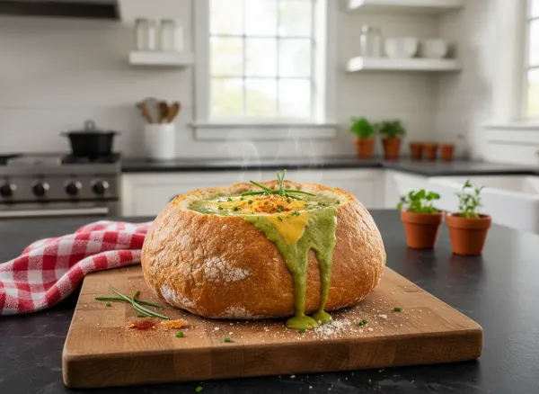 Ultimate Creamy Broccoli Cheddar Soup — Alternate view