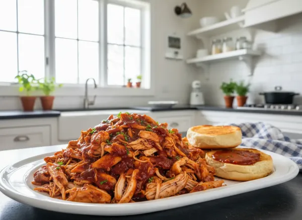 Slow Cooker Sweet and Tangy Pulled Chicken