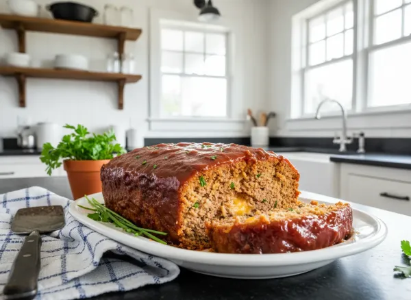 Classic American Meatloaf with Sweet and Tangy Glaze