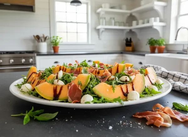 Cantaloupe and Crispy Prosciutto Summer Salad — Alternate view