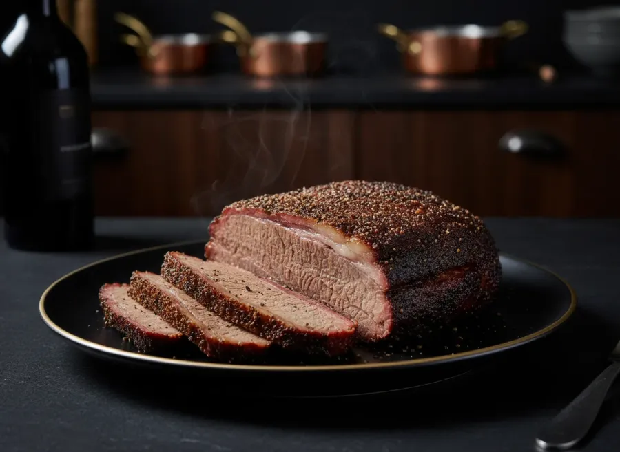 Espresso and Dark Brown Sugar Rubbed Brisket