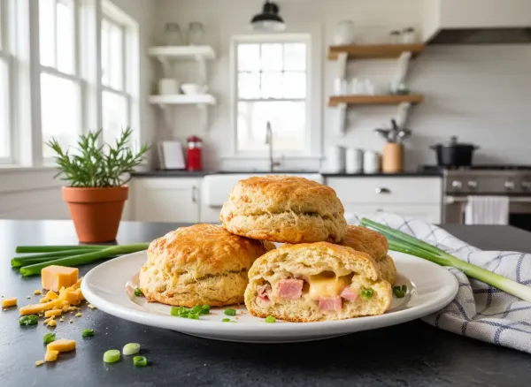 Ham, Cheddar, and Scallion Savory Scones — Alternate view
