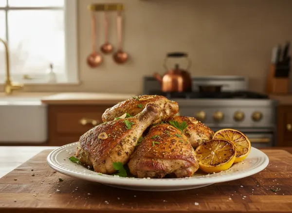 Crispy Air Fryer Za'atar Chicken Thighs