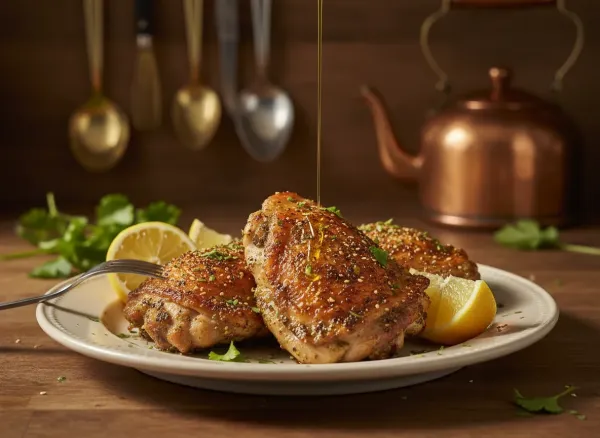 Crispy Air Fryer Za'atar Chicken Thighs — Alternate view