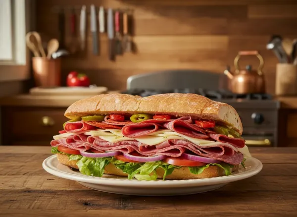 Italian Deli Godfather Submarine Sandwich