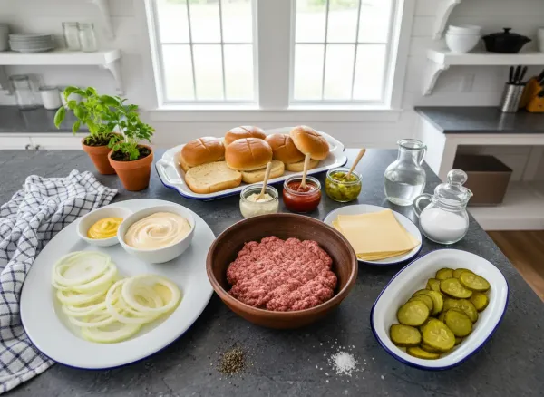 Vegan West Coast 'Animal Style' Smashburger — Ingredients view