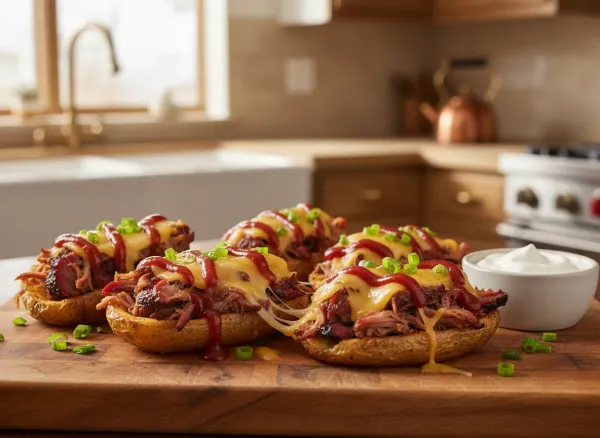 Smoked Brisket & Gouda Potato Skins