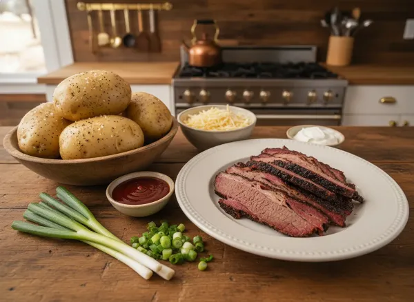 Smoked Brisket & Gouda Potato Skins — Ingredients view