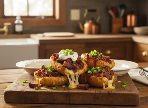 Smoked Brisket & Gouda Potato Skins — Alternate view