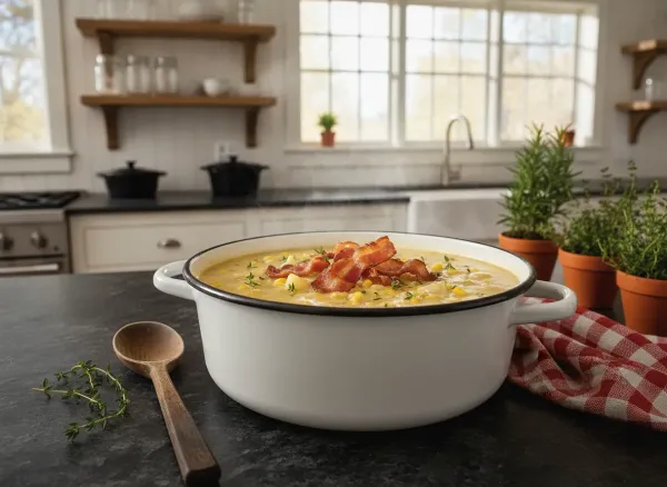 Sweet Corn New England Clam Chowder