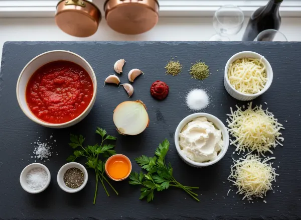 Classic Pizzeria Baked Manicotti — Ingredients view