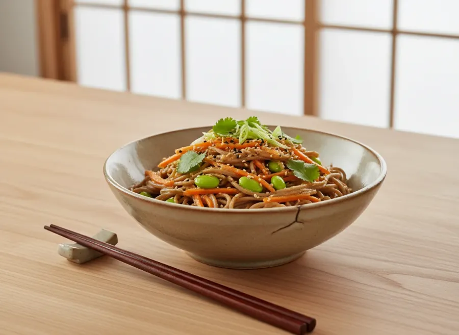 Cold Sesame Soba Noodle Meal Prep