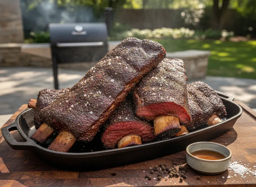 Texas-Style Smoked Beef Ribs ('Dinosaur Ribs')