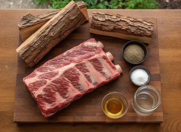 Texas-Style Smoked Beef Ribs ('Dinosaur Ribs') — Ingredients view
